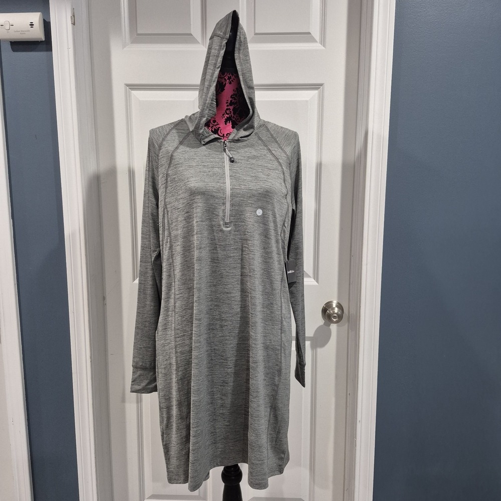 Eddie Bauer Dress Womens Large Gray Resolution Hoodie Performance Sun Hiking‎